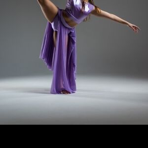 Purple Lyrical Dance Outfit Crop Top And Skirt Daughter Only Wore For Pics